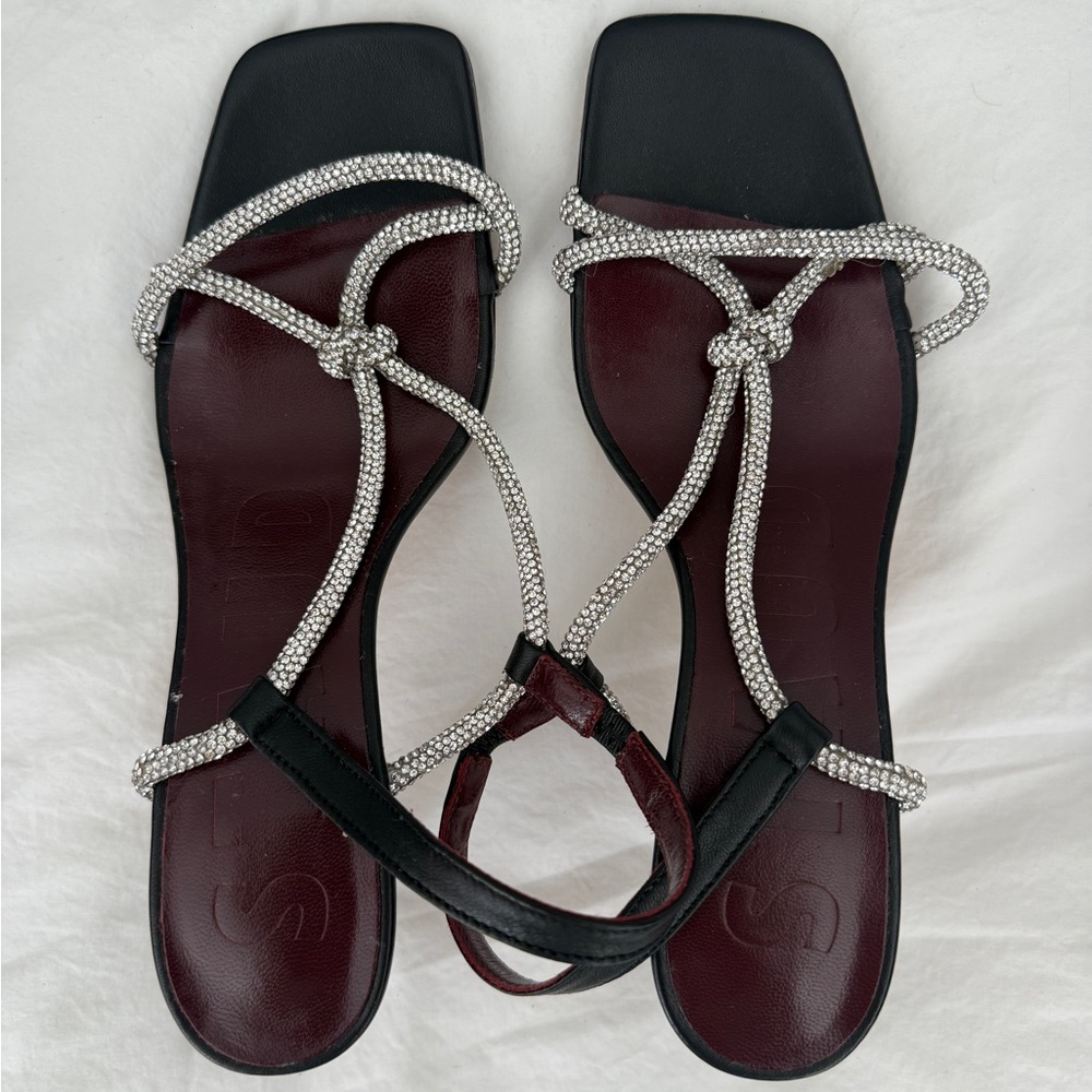 STAUD Nicolette Rhinestone Heels Size 6